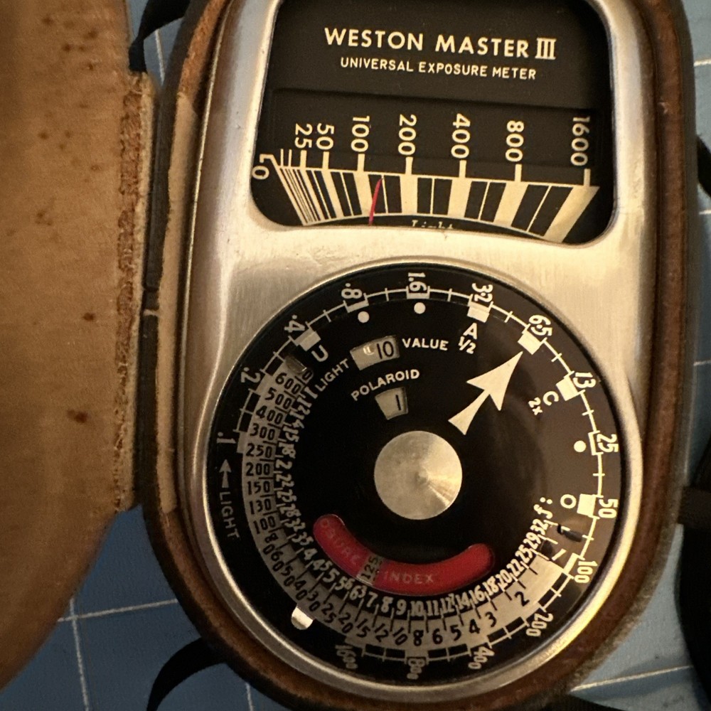 Weston Master III Universal Exposure Meter Model 737 Light Meter With Case