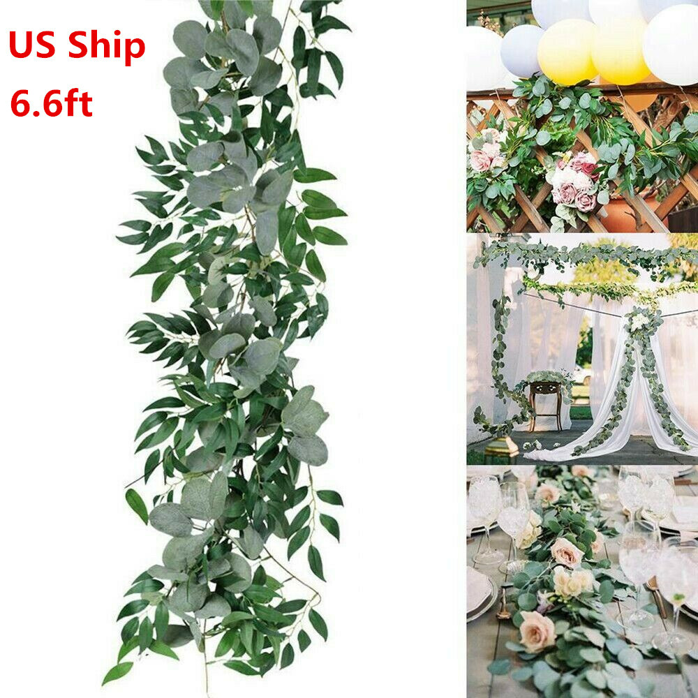 Artificial Eucalyptus Garland Greenery Vine for Wedding & Home Wall Decor