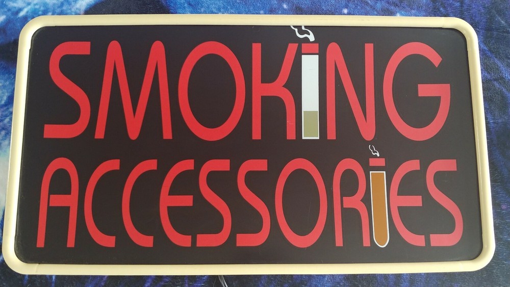 Vintage Smoking Accessories Sign