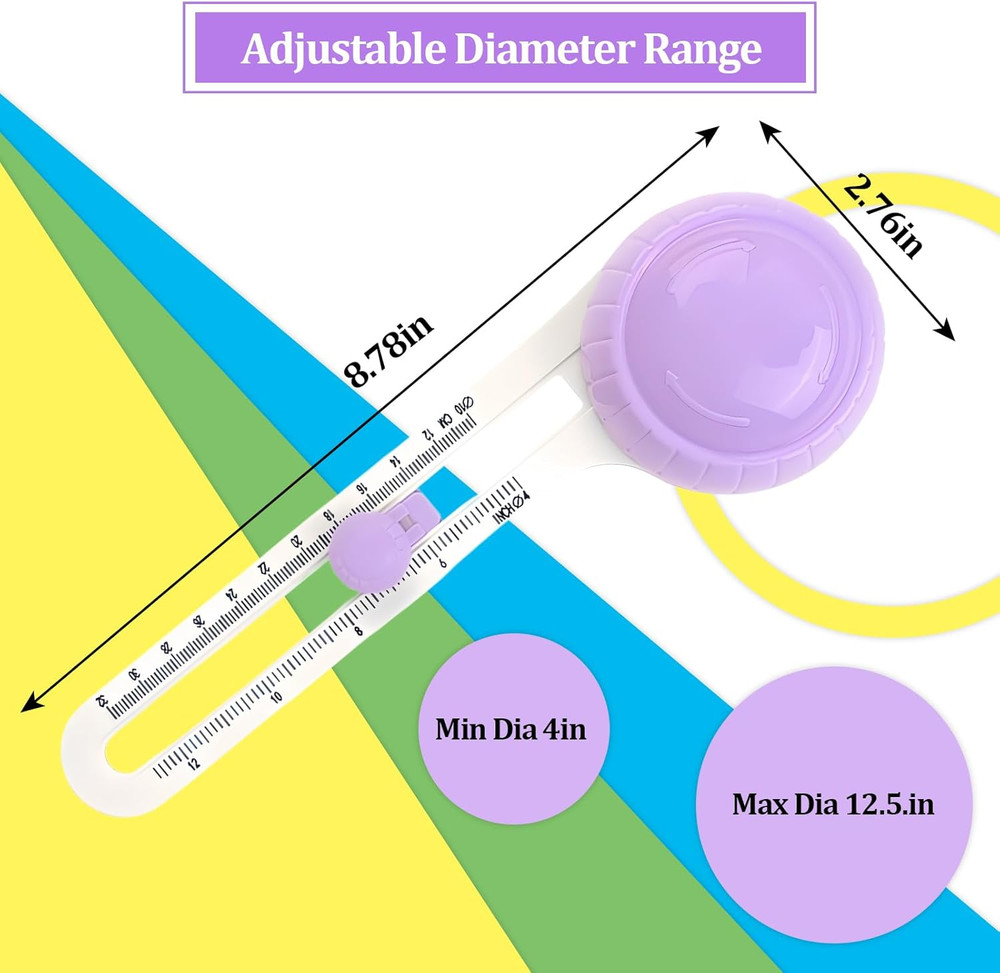 Circle Paper Cutters，Adjustable Rotary Circle Cutter，Circular Cardboard Circle C