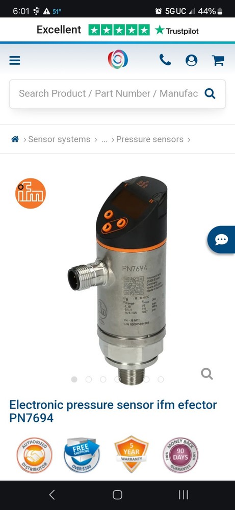 IMF Electronic Pressure Sensor With Display  PN7694