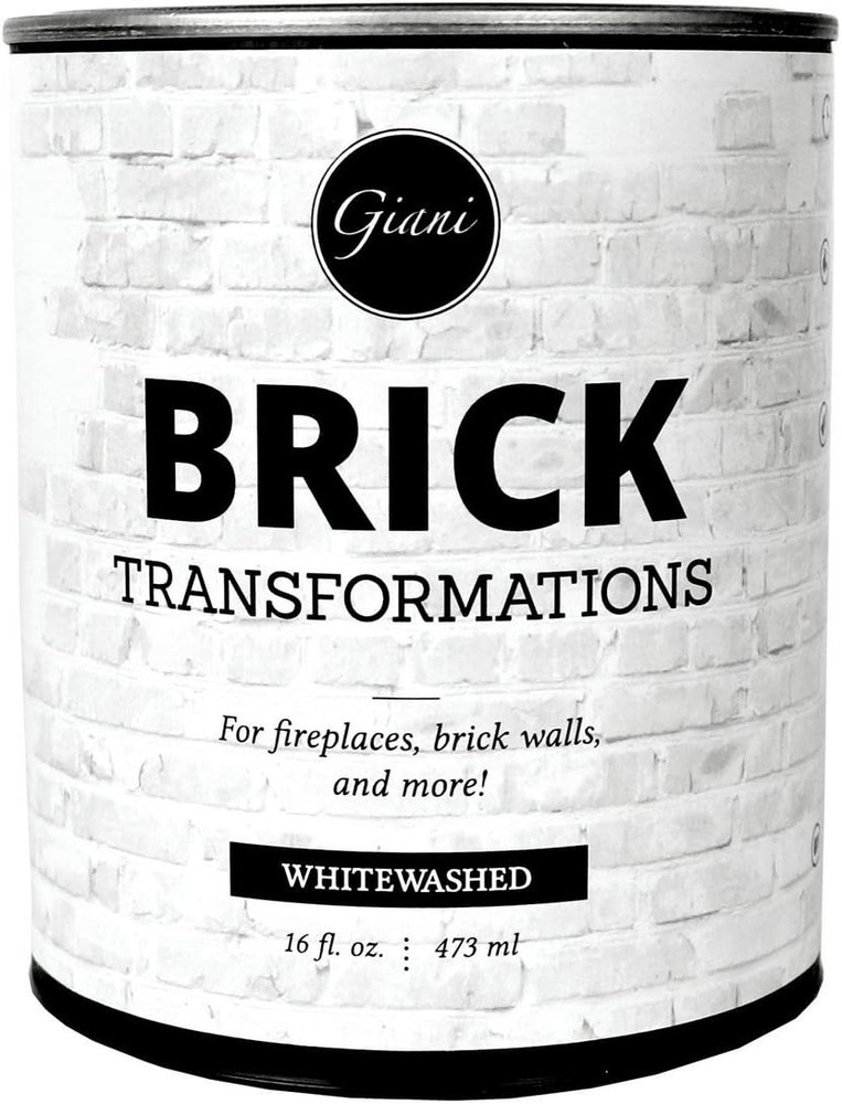 Brick Transformations Whitewash Paint for Brick and Fireplaces- 16 Oz Pint