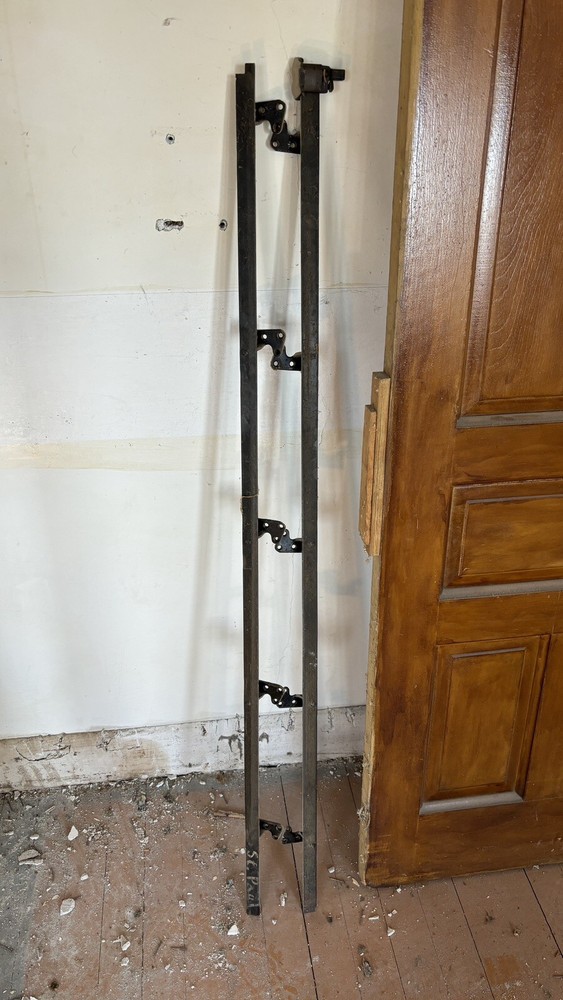 Early 1900's Antique Double Pocket Doors Five Raised Panels - With Track!