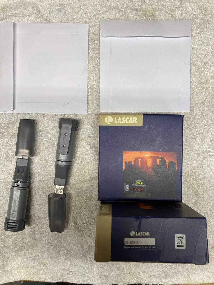 Lascar EL-USB-2 Temperature and Humidity Data Logger used in box with software