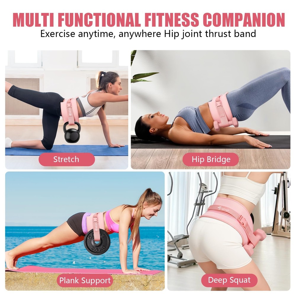 Exercise Hip Thrust Belt - Dumbbell Hip Thrust Belt, Thicken & Widen, Comfort...