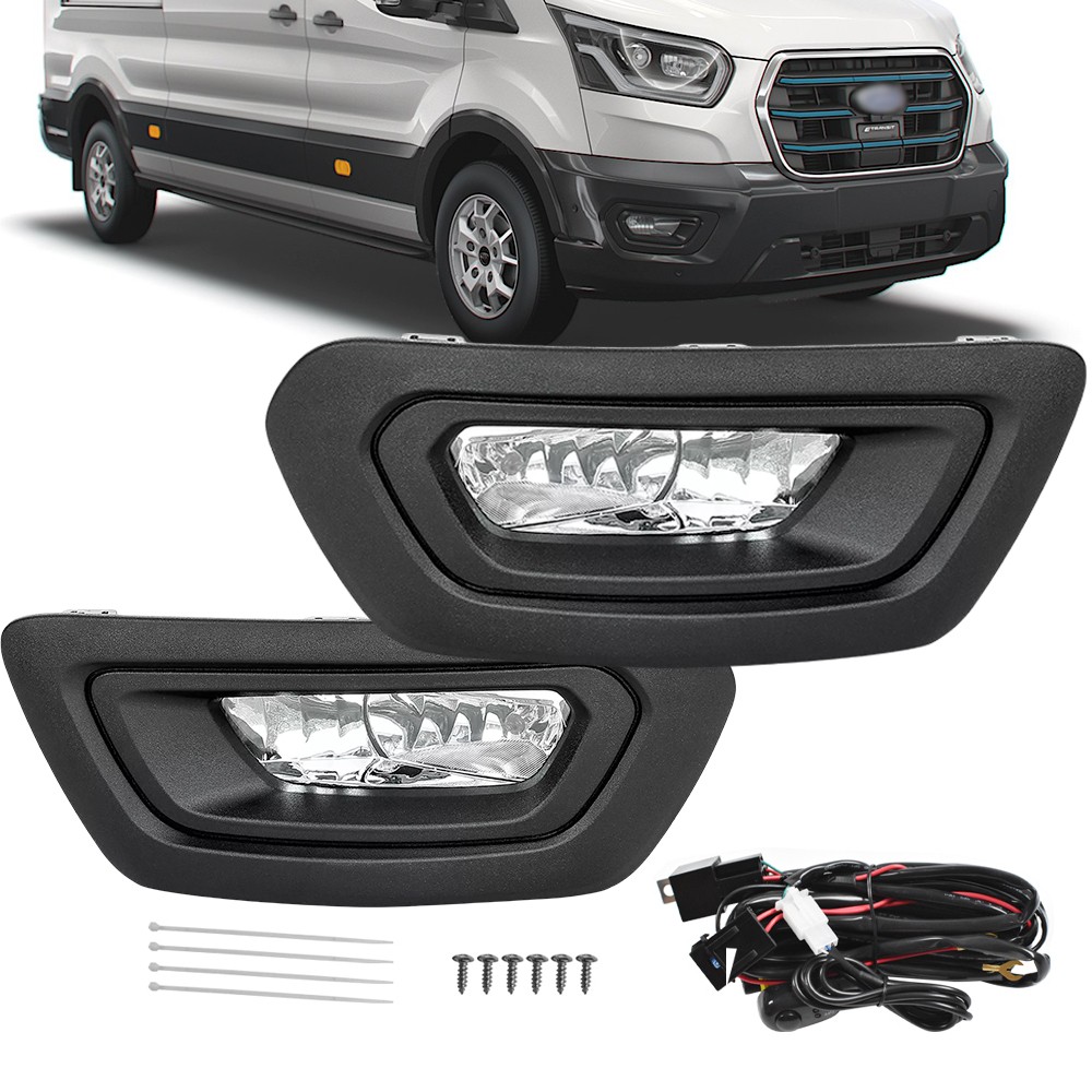 Fog Lights For Ford Transit 2020-2024 Both Left & Right W/Bezels Covers W/Bulbs