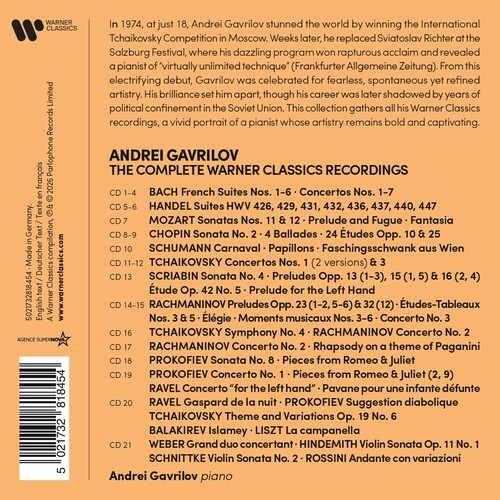 Andrei Gavrilov - Complete Warner Classics Recordings [New CD]