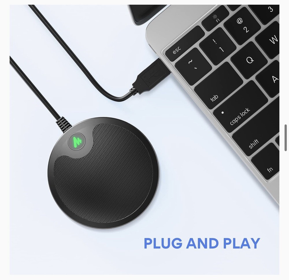 Maono AU-BM10 USB Conference Boundary Computer Microphone, Black