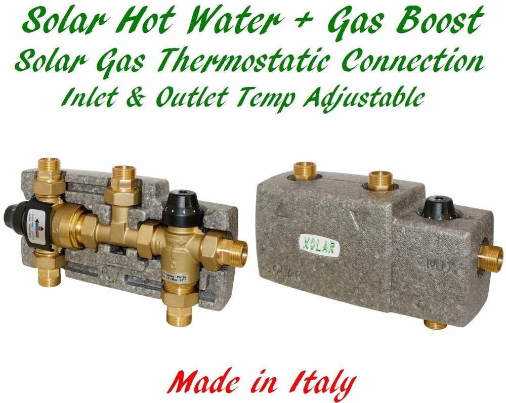 Solar Hot Water Gas Heater Thermostatic Diverting Tempering Mixing Valve Mixer