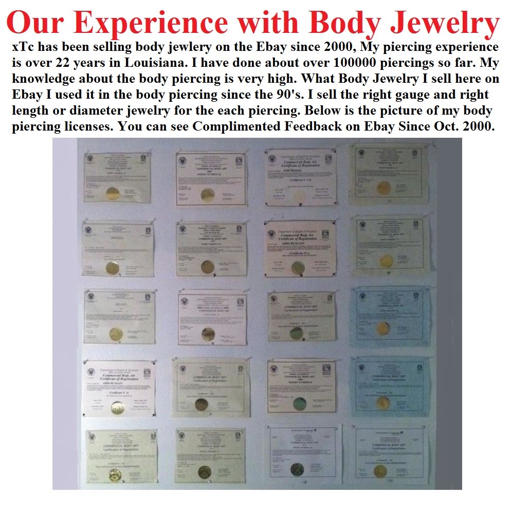 DIY Easy Safe & STERILE AMPALLANG Piercing Kit with 3 Size Barbells & Guide.