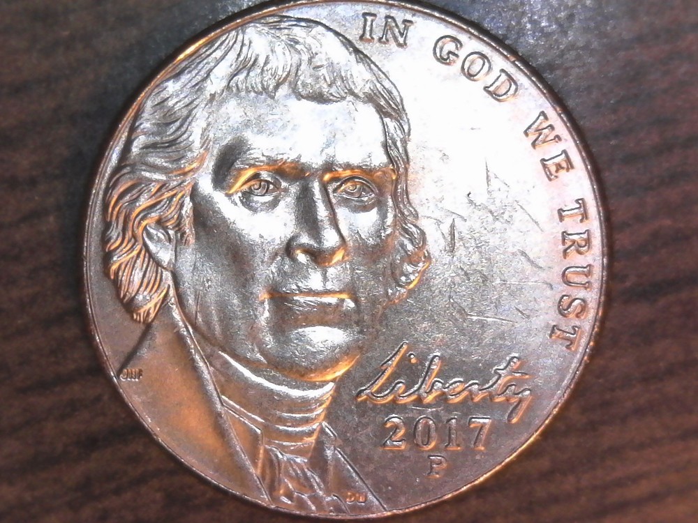 2017-P Jefferson Nickel Massive Bee Hive Error