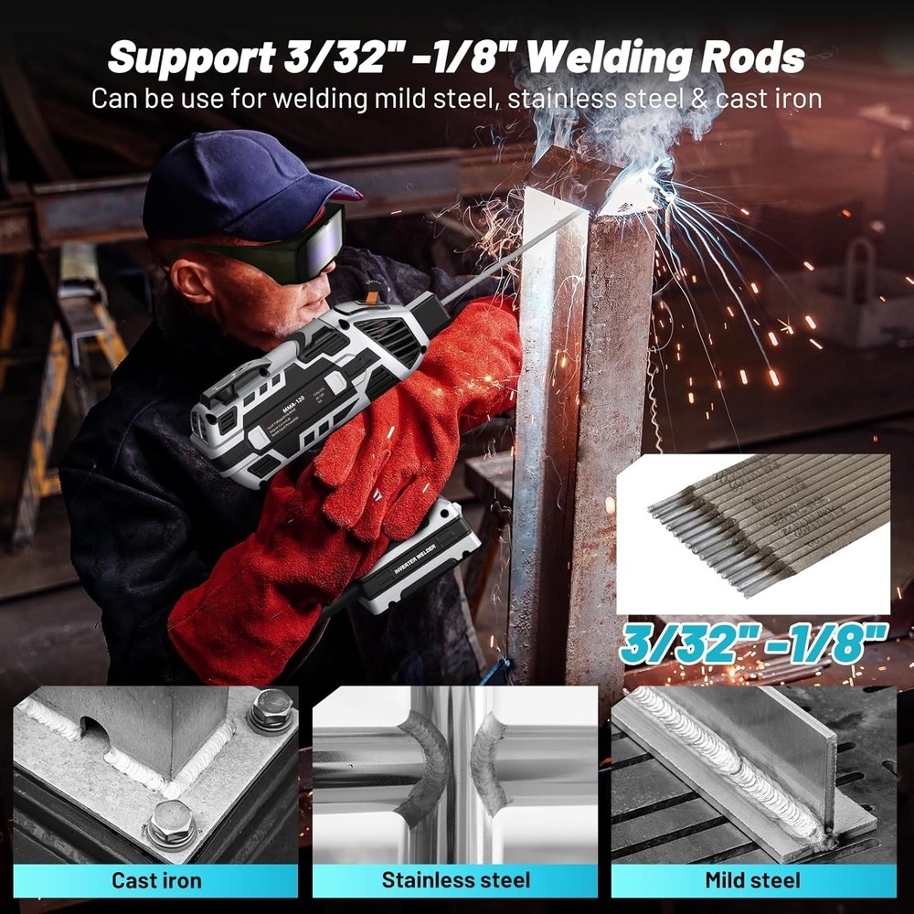 Versatile 110V Handheld Welding Machine with Overheat Protection & Carrying Case
