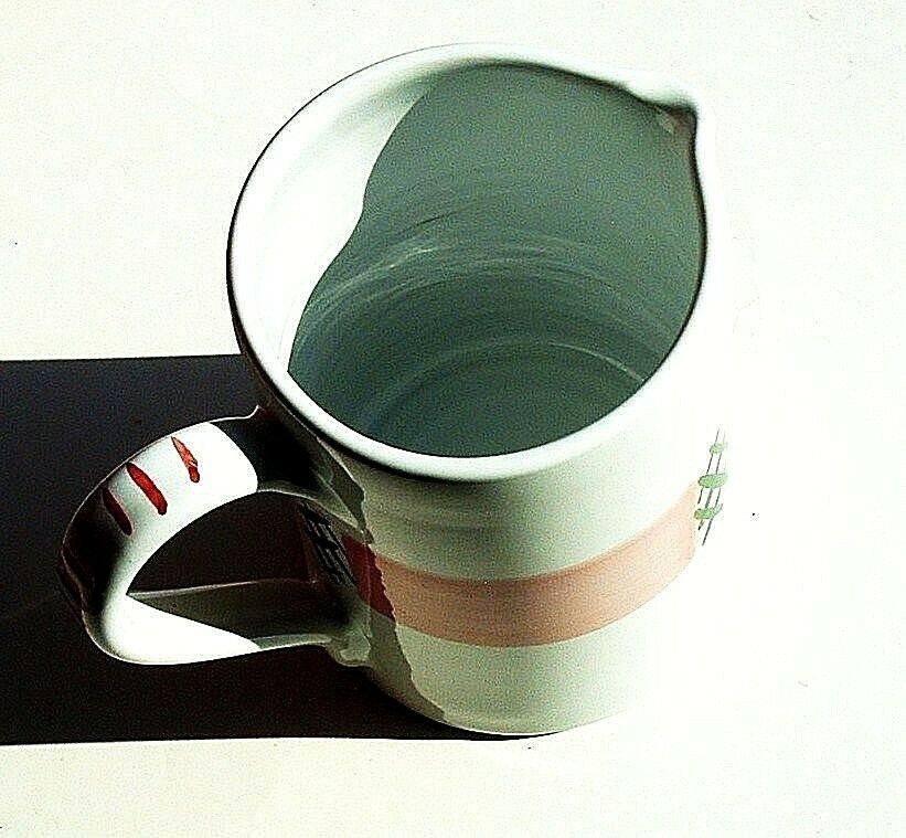 Deruta Ceramic Lattice Pitcher 7in
