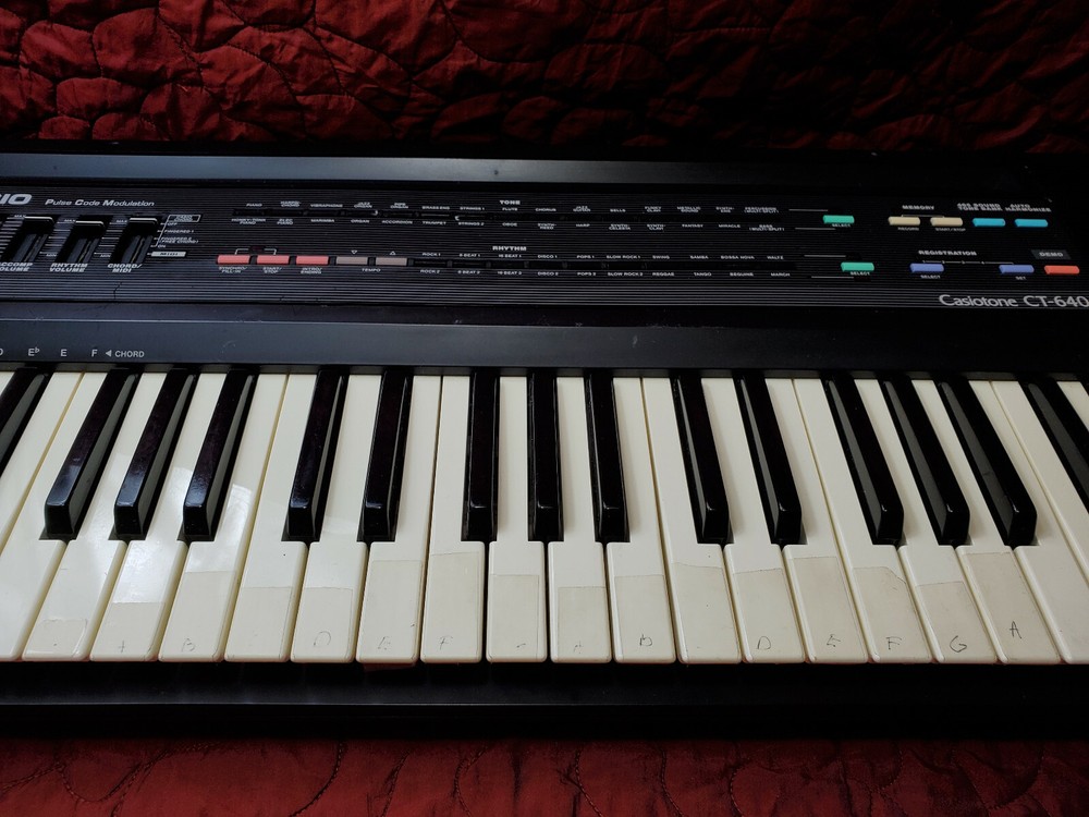 Vintage Casio Casiotone CT-640 Pulse Code Modulation Keyboard MIDI 465 Tone Bank