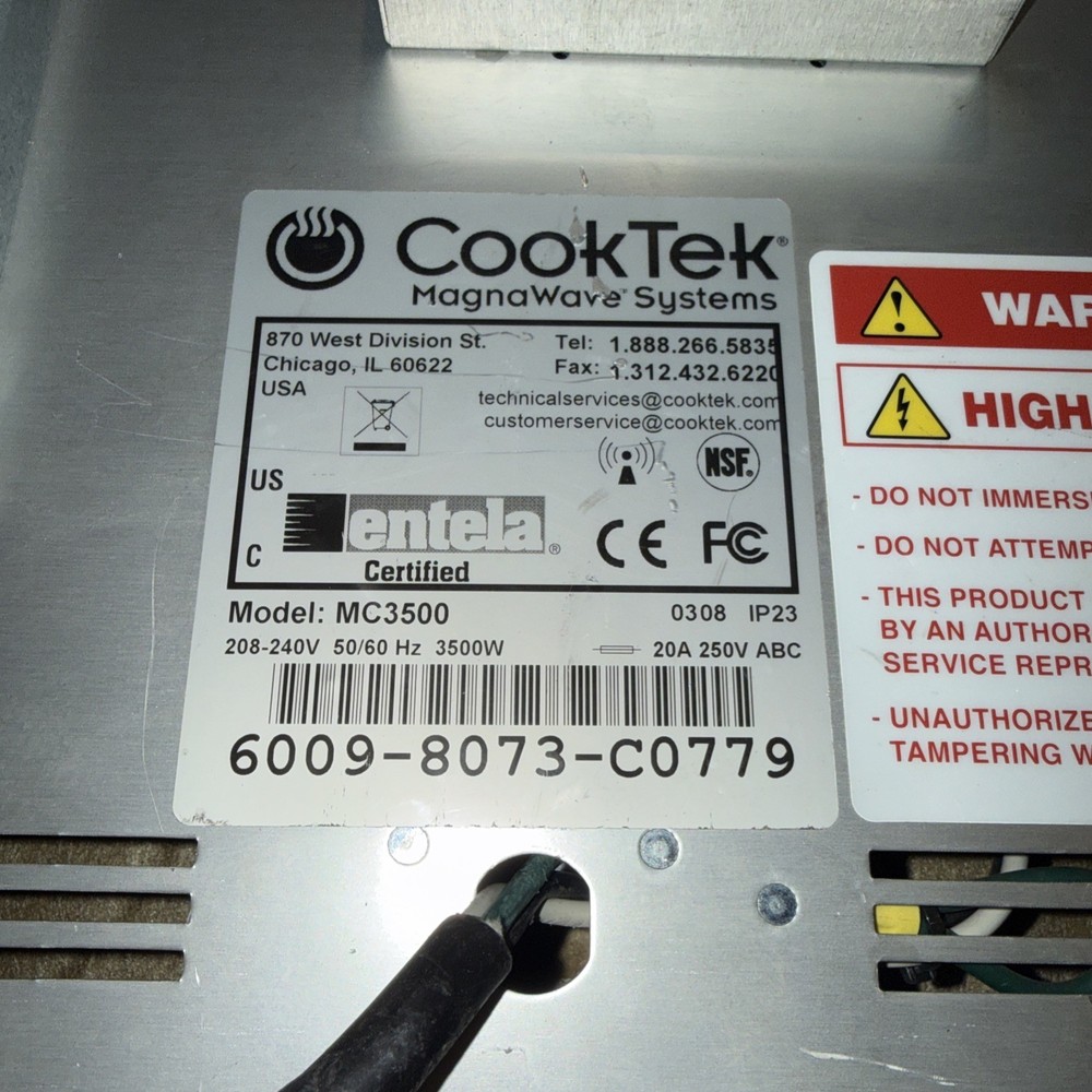CookTek MagnaWave systems MC3500 Excellent Working Condition