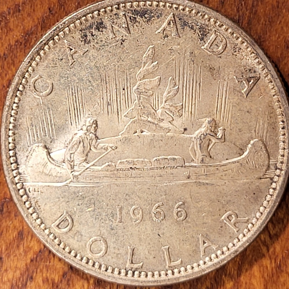 1966 Canada 1 Dollar Silver  Coin   N277