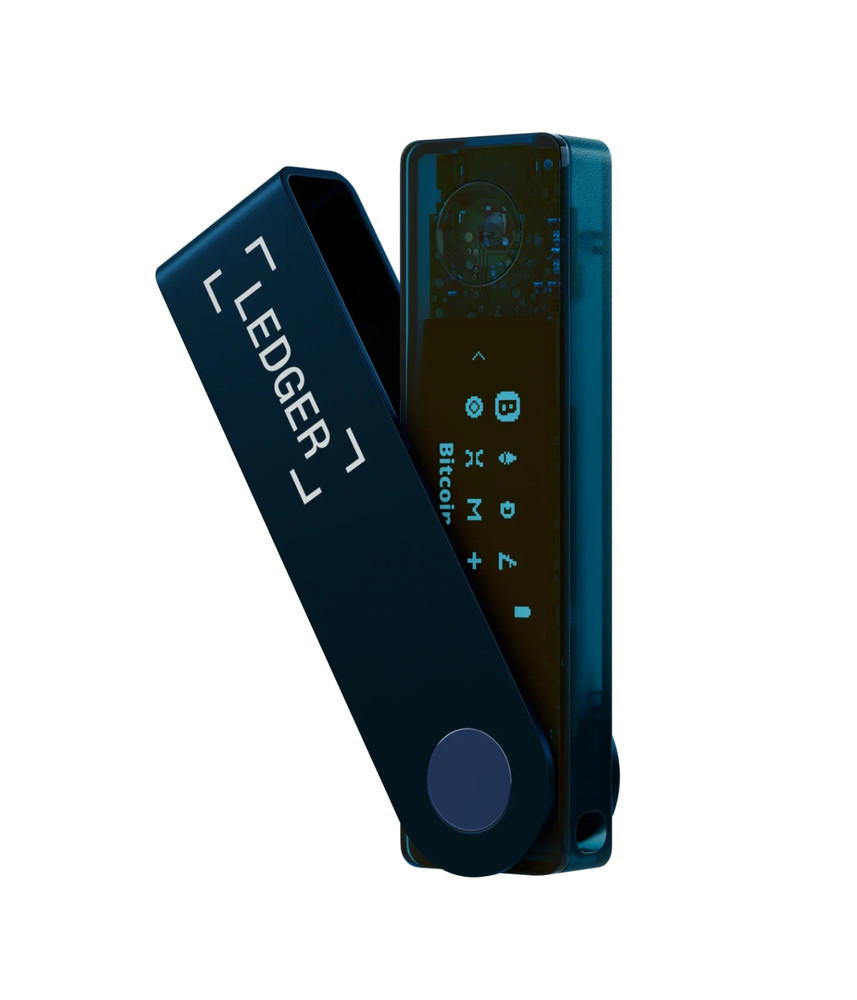 Ledger Nano X Hardware Wallet Cryptocurrency Bluetooth Gem Blue