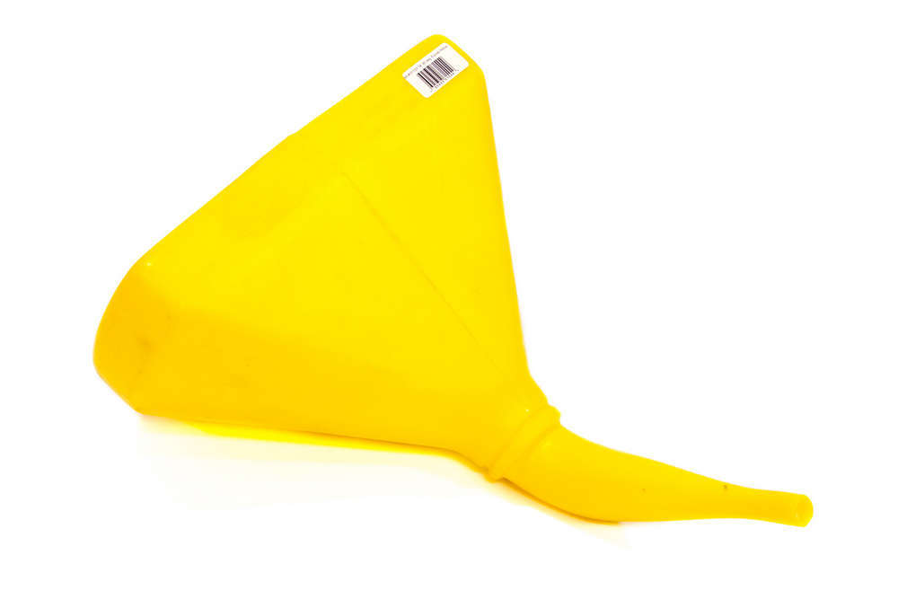 SCRIBNER FUNNEL 14" D-SHAPED 45 deg. Durable polyethylene YELLOW SCR6115Y