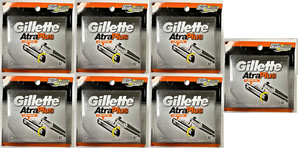 Gillette Atra Plus Refill Razor Blade Cartridges, 70 Count (Unboxed)