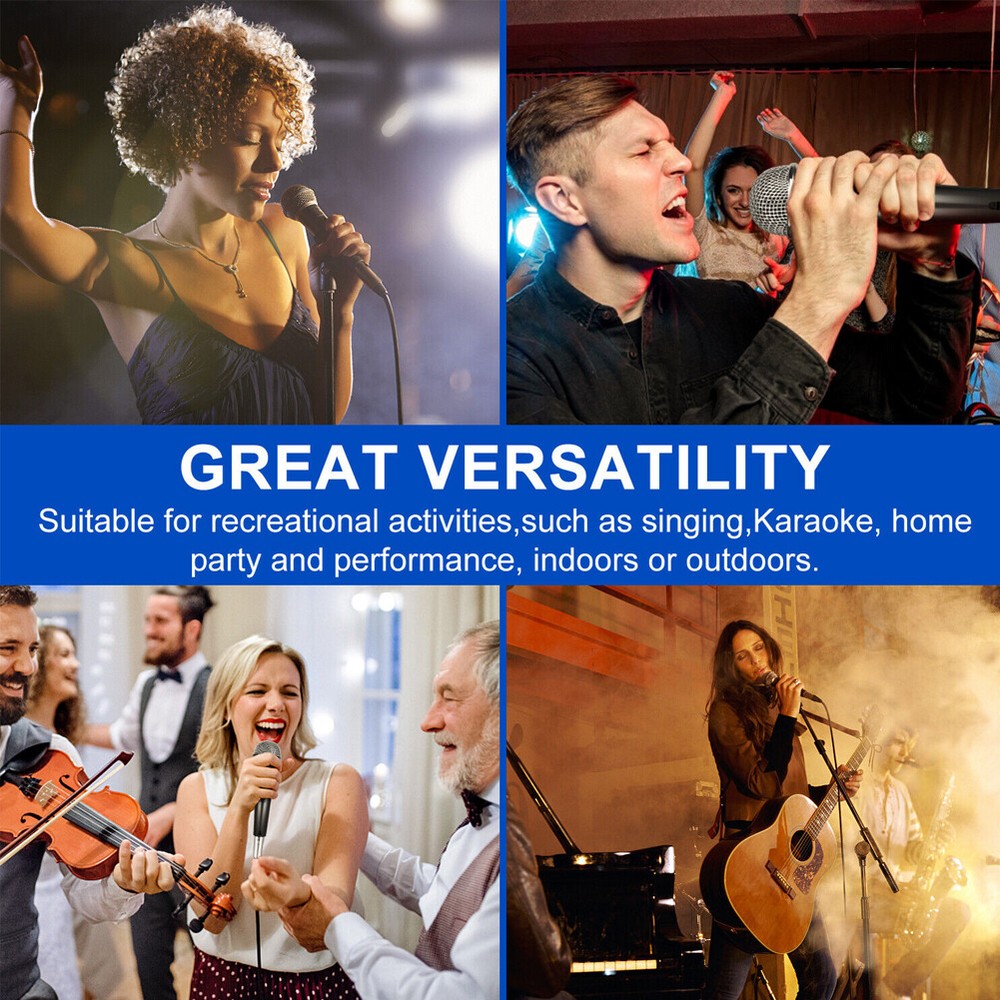 US 1~2 Pack 10Ft Wired Handheld Dynamic Microphone 1/4" Mic Party Speech Karaoke