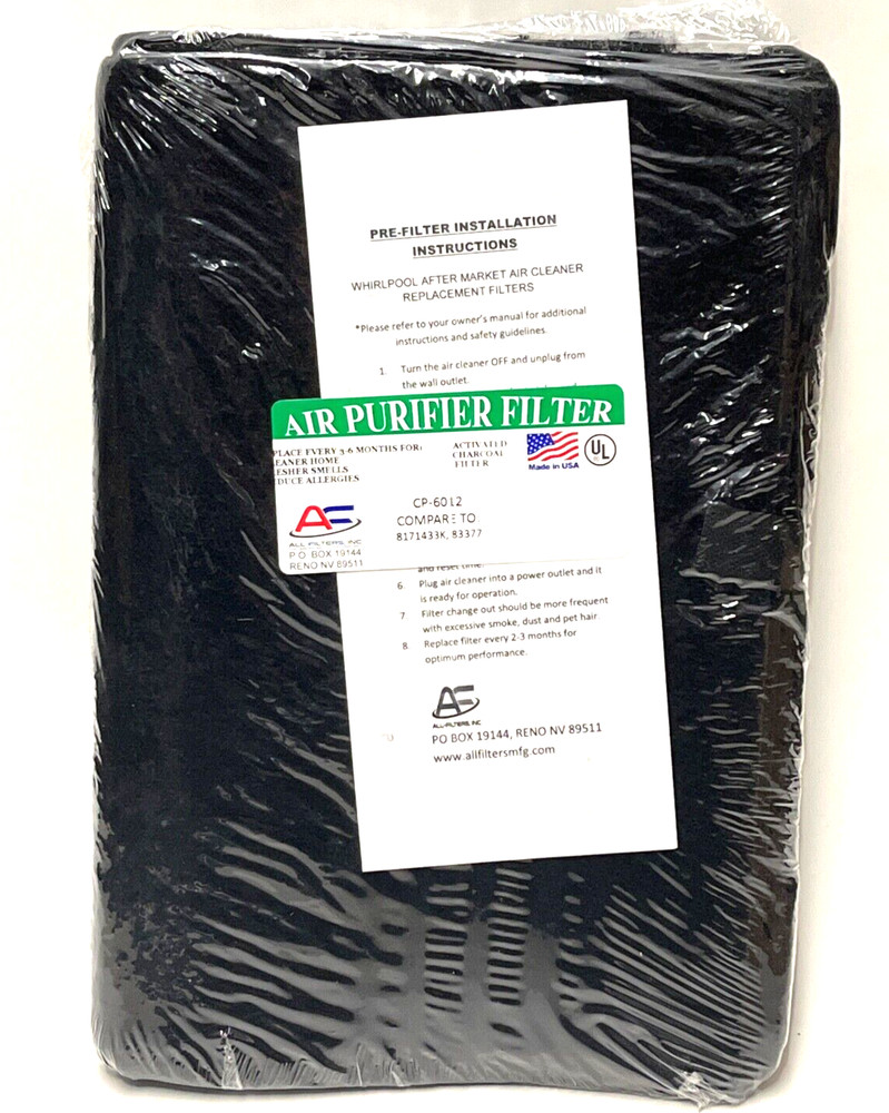 4-PACK Compatible Carbon Pad Pre-Filters For Whirlpool 83377