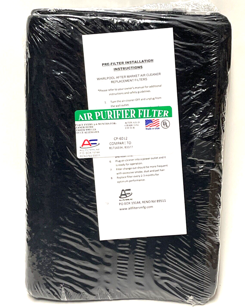 4-PACK Compatible Carbon Pad Pre-Filters For Whirlpool 83377