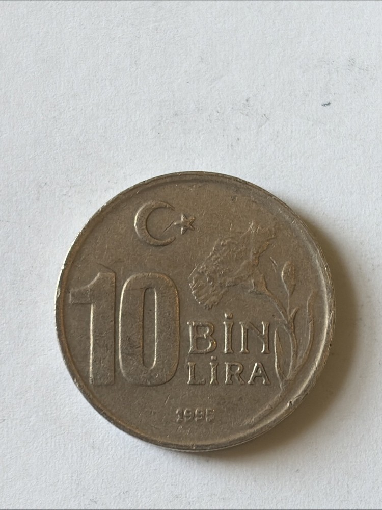 1995 Turkey Coin-10 Bin Lira-Circulated