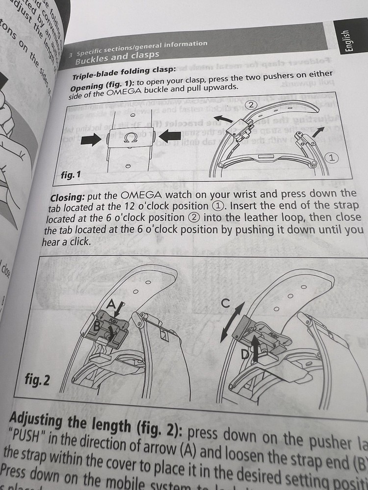 OMEGA WATCH OPERATING INSTRUCTIONS MANUAL
