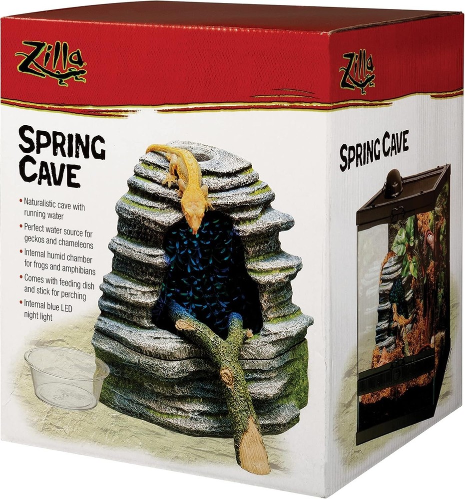Spring Cave Décor with Blue LED, Rain Chamber, One Size, ECOM