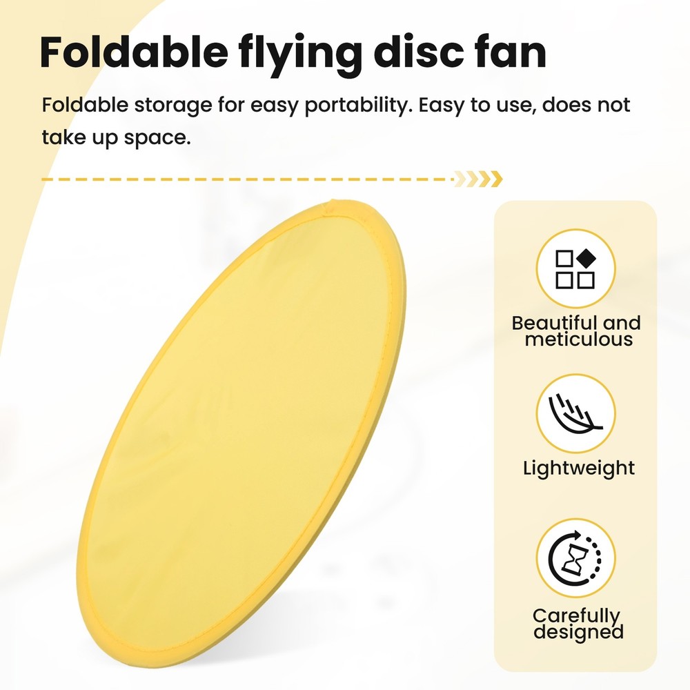 Foldable Round Fan-Yellow D2N84796