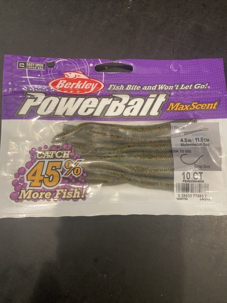 Berkley Max Scent 4.5” Hit Worm Watermelon Red