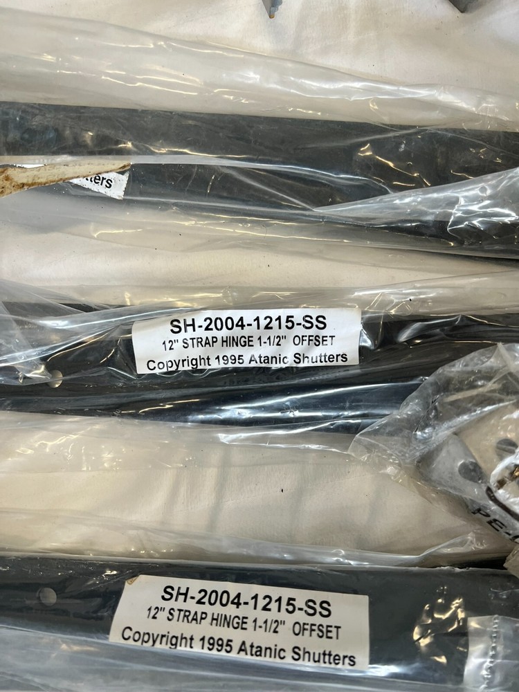 AtanicPair Shutter 12" Strap Hinge Offset SH-2004-1215-SS
