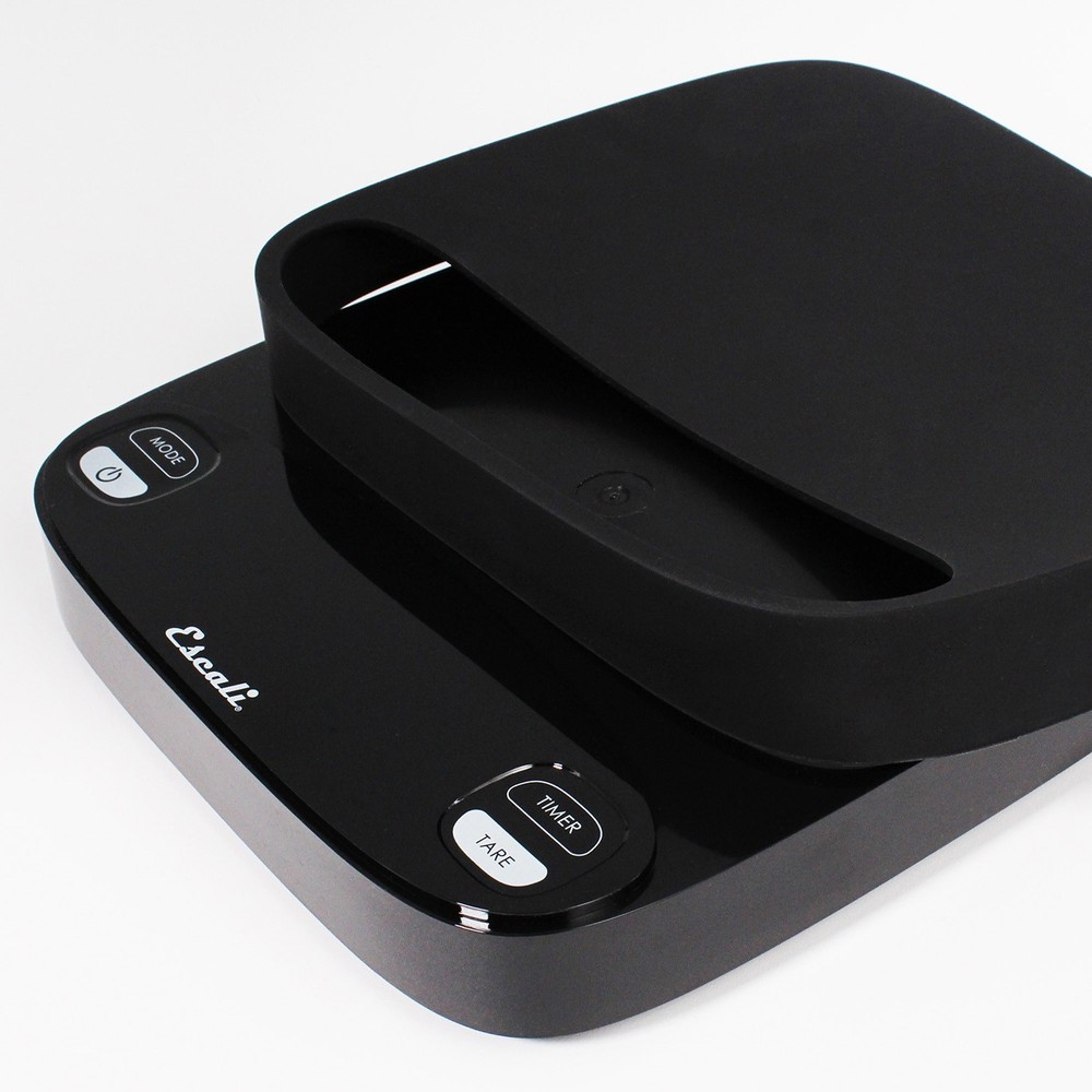 Escali Versi Coffee Scale with Timer, 6.6 lb Capacity, Black