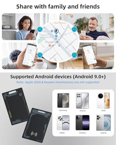 Wallet Tracker Card Android, IP68 Waterproof Smart Card Luggage Tracker
