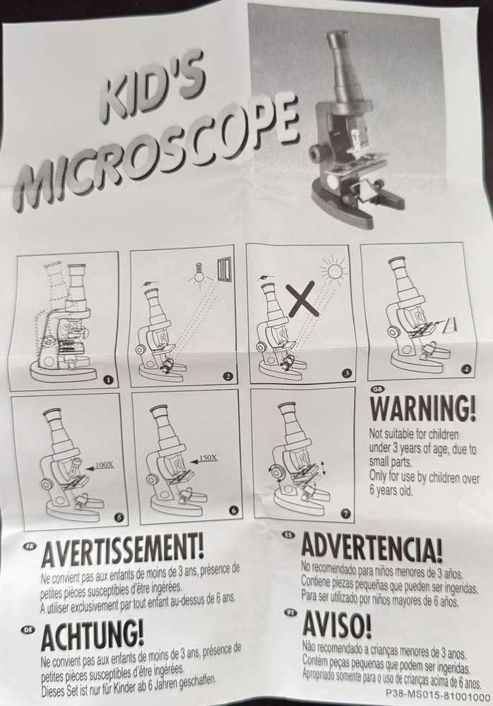 New Beginner's Microscope Hand2mind 12048 School Surplus