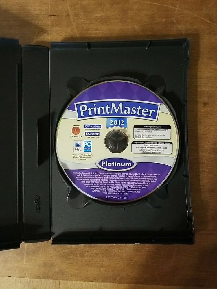 Printmaster Platinum 2012 PC/MAC DVD-ROM Desktop Publishing Software