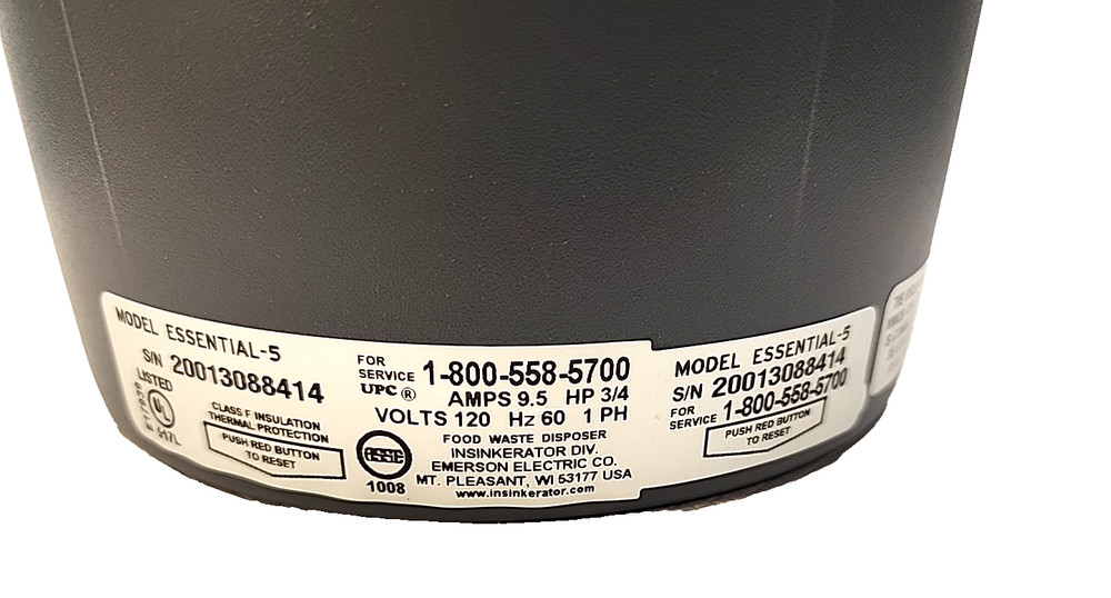 InSinkErator Essential XTR Garbage Disposal Evolution 3/4 HP Continuous Feed NEW