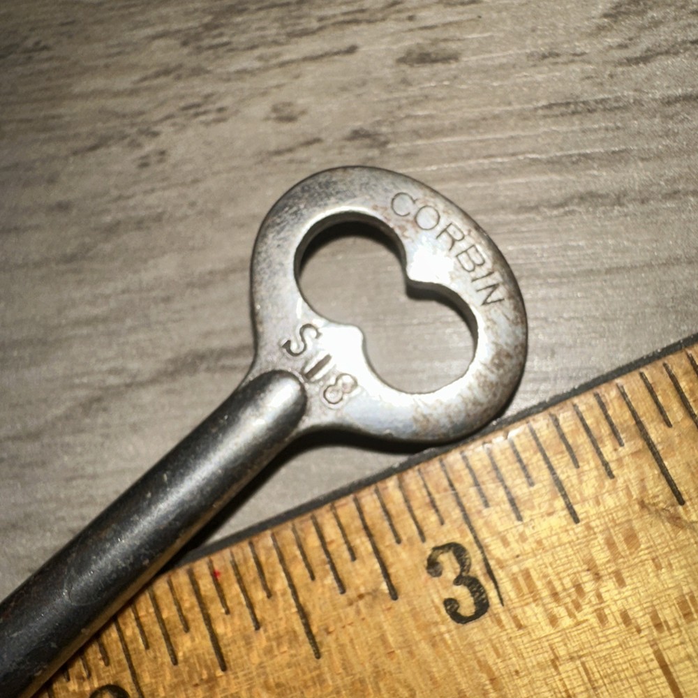 Antique Corbin Skeleton Key #S18 Solid Barrel Key