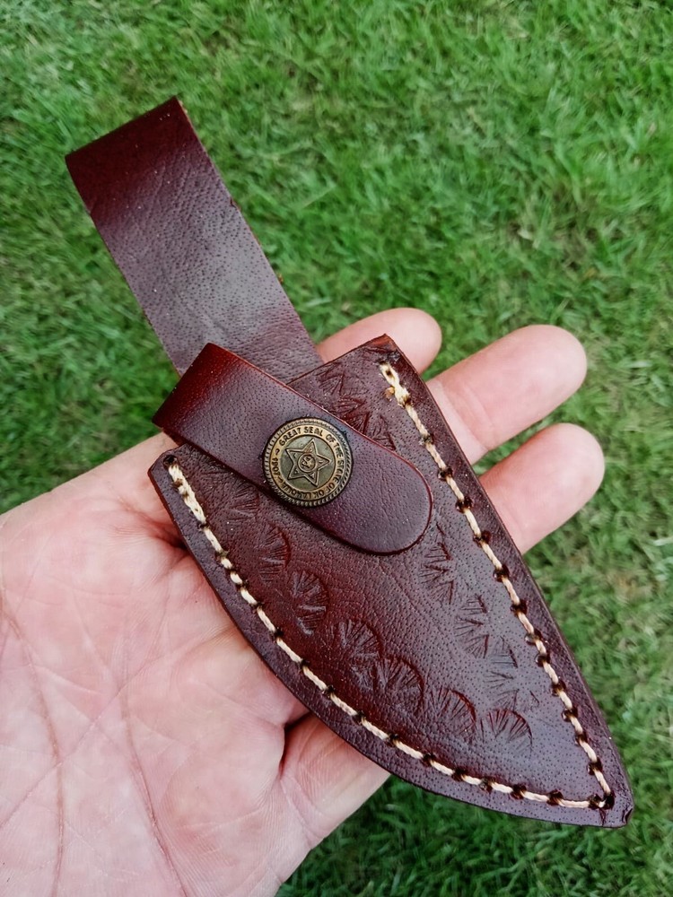 EDC GENUINE LEATHER KNIFE SHEATH HANDMADE SHEATH FIXED BLADE KNIFE BELT LOOP