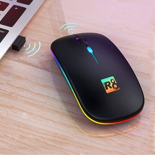R8-A6 Wireless Charging Mouse with RGB Backlight DPI Adjustment Gaming Office