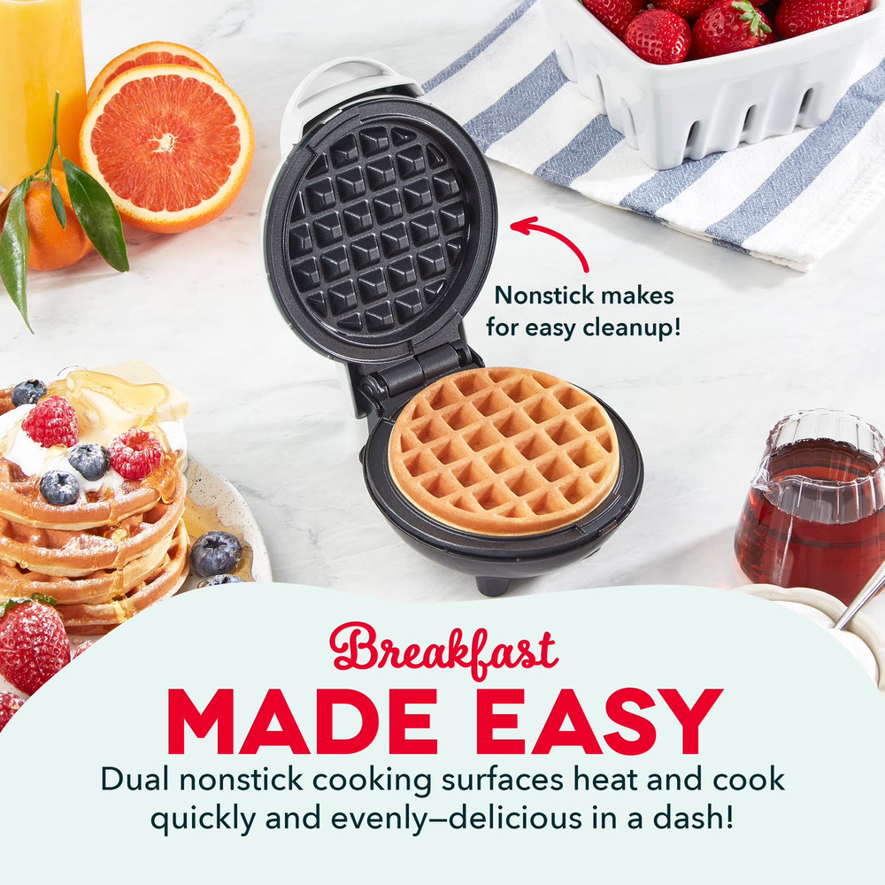 Dash 4" Mini Waffle Maker Star Shape Nonstick Tie Dye Quick Heat