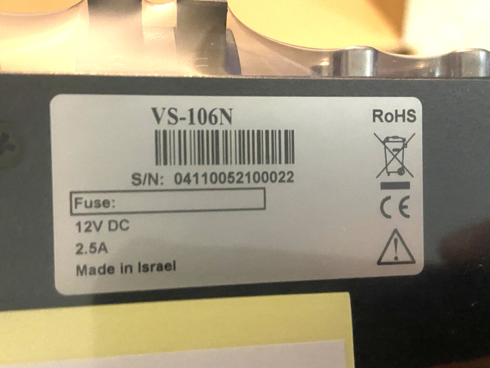 Kramer Electronics Rack Mountable Audio Switch Amplifier Model VS-106N/US, New