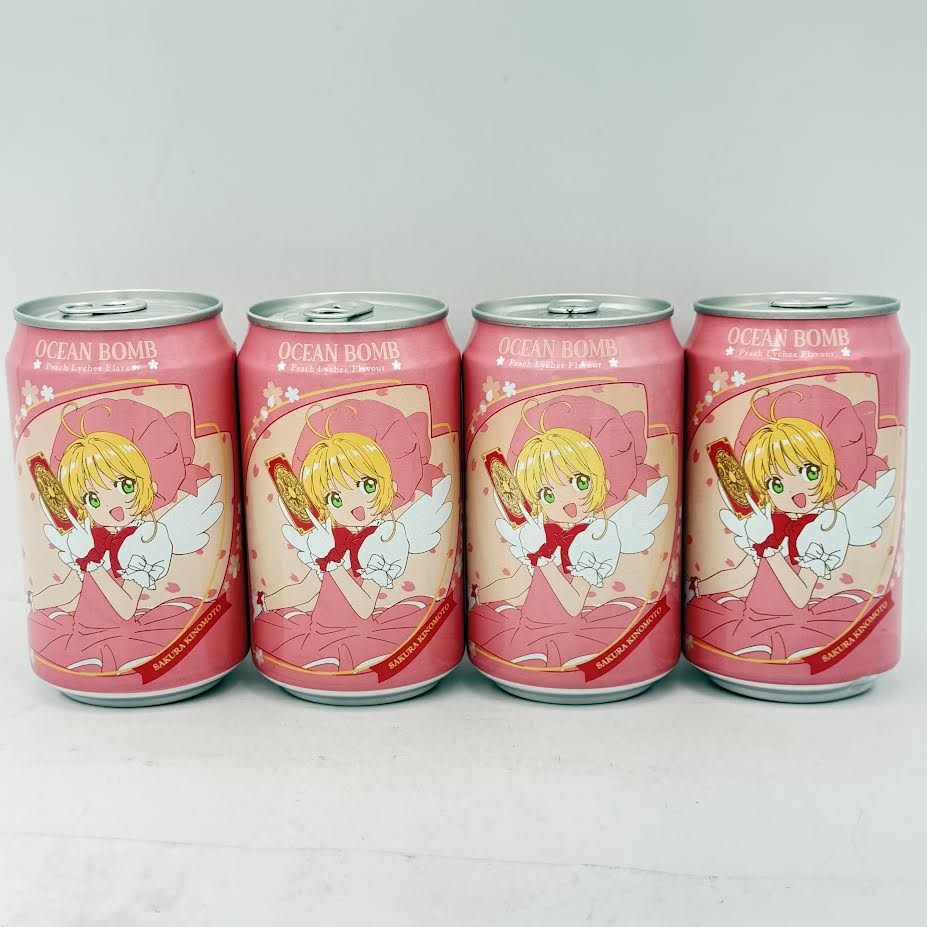 Ocean Bomb Peach Lychee Flavour Sparkling Water 330mlx4can桃子荔枝風味汽泡水