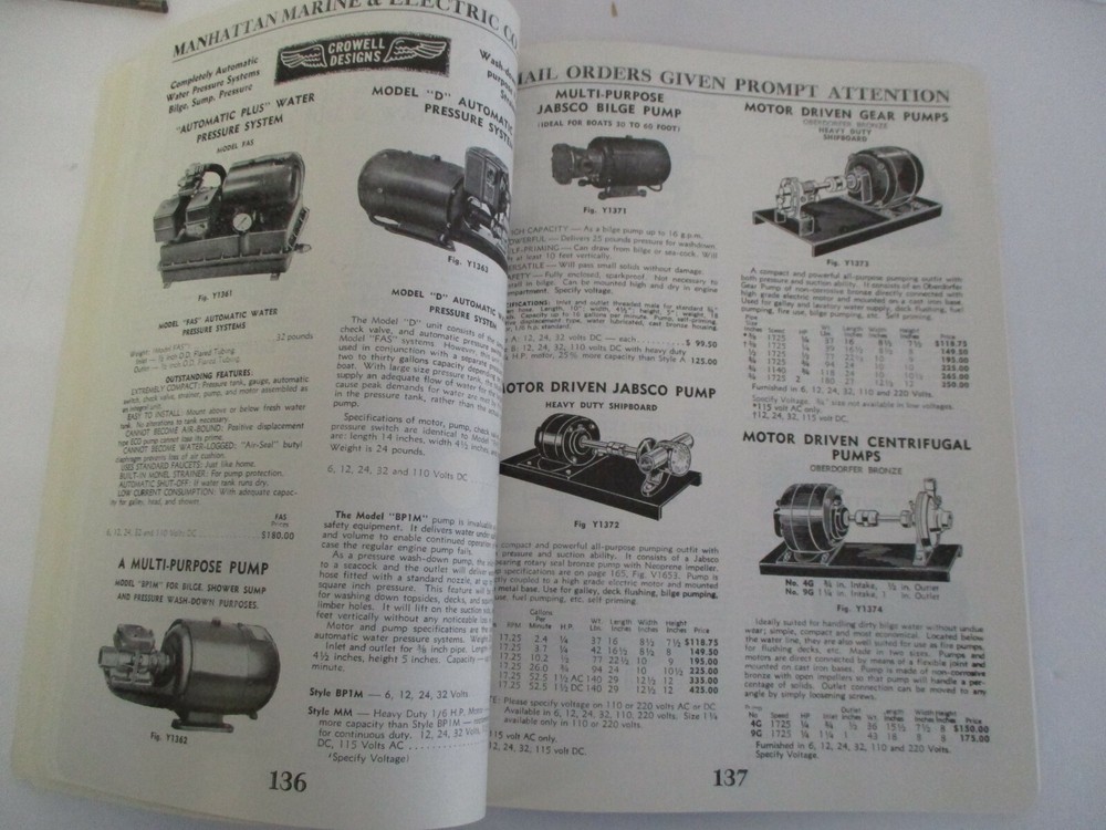 MANHATTAN MARINE Complete Reference Catalog 1962 Naval Architects, Yachtsmen +