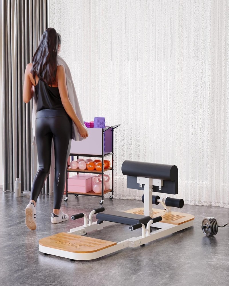 Hip Thrust Machine for High Resistance Glute Training - White