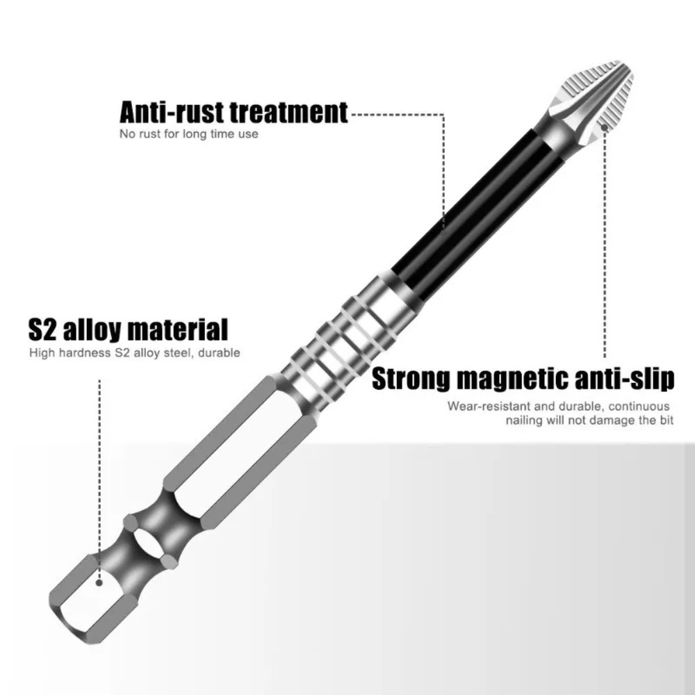 Screwdriver Drill Bit Strong Magnetic DIY Tool Support Anti-Slip Grip System