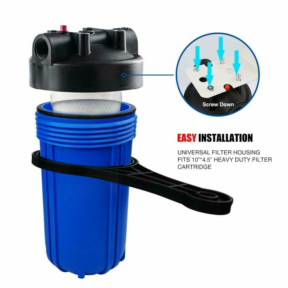 10*4.5'' Big Blue Water Filter System + Spin Down Sediment Reusable Water Filter