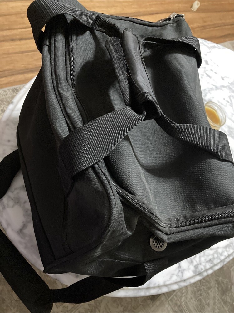 Ebonite Bowling Bag Black With Strap And Handle (some Scuffs See Pics)