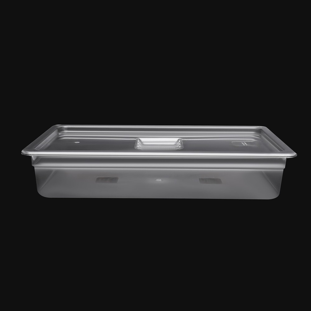 6 Pack Food Pans with Lids, 4'' Deep, Polycarbonate, Clear