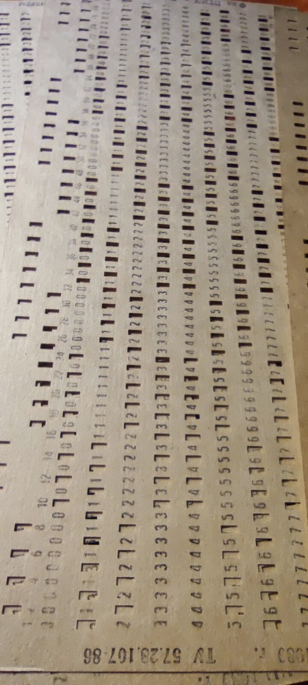 3x VINTAGE MAINFRAME COMPUTER Perforated PUNCH CARDS IBM 80 column card format